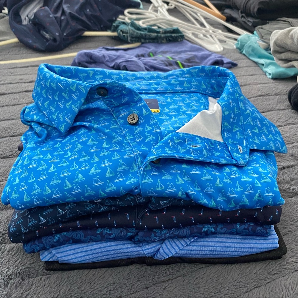 Men’s Golf Shirt BUNDLE - (6) Shirts Size Large